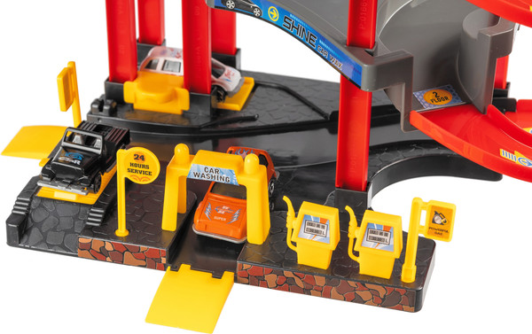 Изображение товара Паркинг игрушечный Labalu 3-уровневый с дорогой и автомобилями / P3488A-1 (красный, 3 машинки)