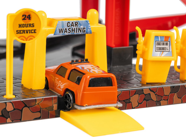 Изображение товара Паркинг игрушечный Labalu 3-уровневый с дорогой и автомобилями / P3488A-1 (красный, 3 машинки)