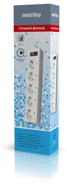 Изображение товара Сетевой фильтр SmartBuy SBSP-30-W