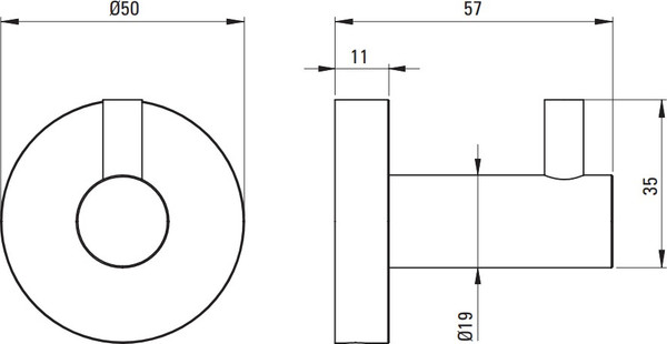 Изображение товара Крючок для ванной Deante Jasmin Nero ADJ N111