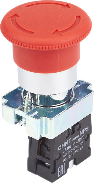 Изображение товара Кнопка для пульта Chint Грибок d40мм / 573894