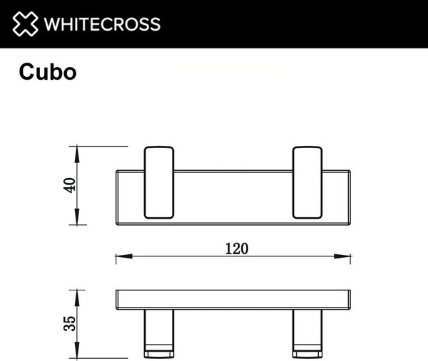 Изображение товара Крючок для ванной Whitecross Cubo CU2412CR (хром)