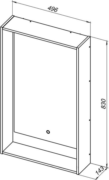 Изображение товара Зеркало Aquanet Милан 50 LED / 336390 (белый глянец)