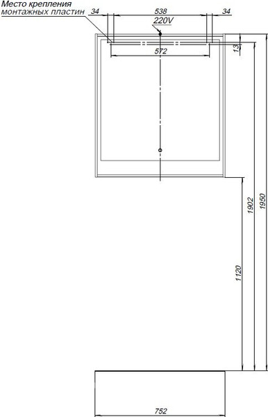 Изображение товара Зеркало Aquanet Милан 80 LED / 336400 (дуб рустикальный)