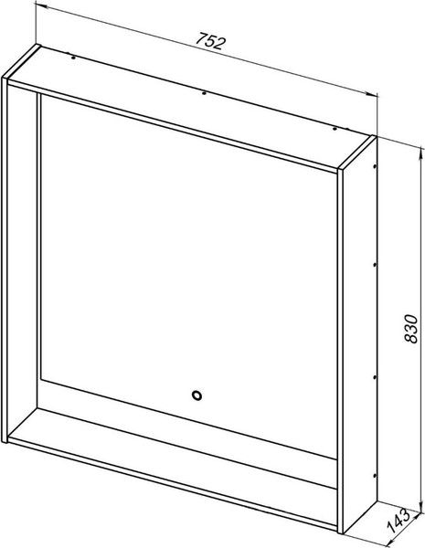 Изображение товара Зеркало Aquanet Милан 80 LED / 336400 (дуб рустикальный)