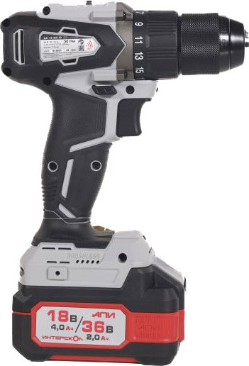 Изображение товара Аккумуляторная дрель-шуруповерт Интерскол ДА-13/36В (851.2.2.70)