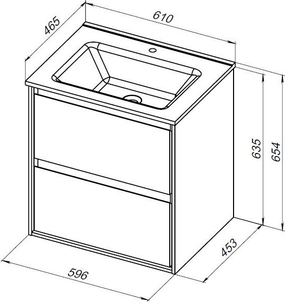 Изображение товара Тумба под умывальник Aquanet Милан 60 / 336367 (белый глянец)