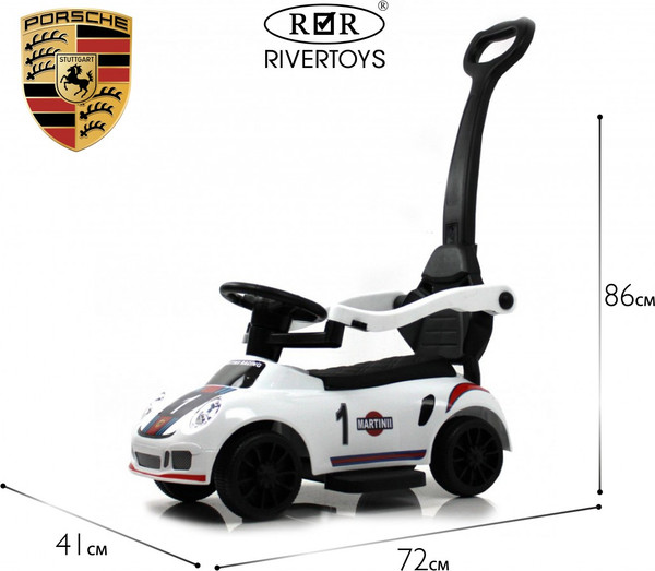 Изображение товара Каталка детская RiverToys F005FF-P (белый)