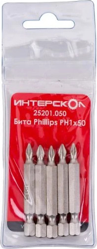 Изображение товара Набор бит Интерскол Phillips PH1х50 (25201.050)