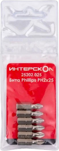 Изображение товара Набор бит Интерскол Phillips PH2х25 (25202.025)