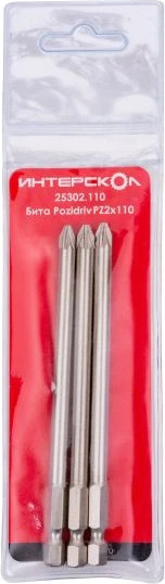 Изображение товара Набор бит Интерскол Pozidriv PZ2х110 (25302.110)