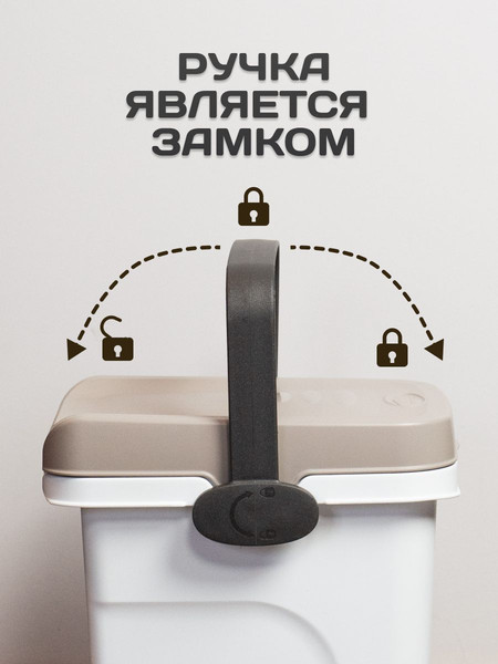 Изображение товара Емкость для хранения корма Stefanplast 98551 (прозрачный/светло-серый)