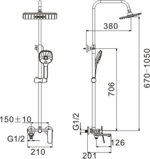 Изображение товара Душевая система со смесителем Belz B24533