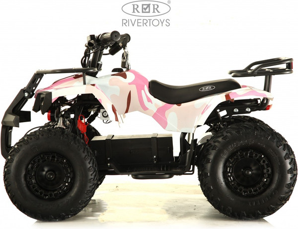 Изображение товара Детский квадроцикл RiverToys Tiki Lux Камуфляж (розовый)