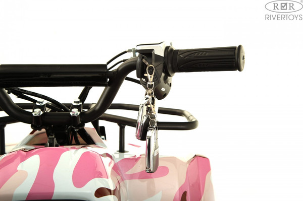 Изображение товара Детский квадроцикл RiverToys Tiki Lux Камуфляж (розовый)