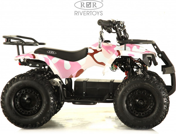 Изображение товара Детский квадроцикл RiverToys Tiki Lux Камуфляж (розовый)
