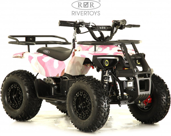 Изображение товара Детский квадроцикл RiverToys Tiki Lux Камуфляж (розовый)