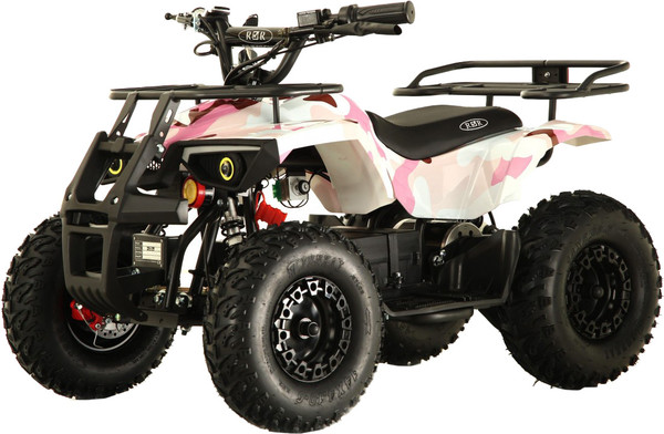 Изображение товара Детский квадроцикл RiverToys Tiki Lux Камуфляж (розовый)