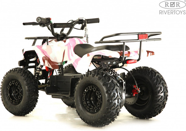 Изображение товара Детский квадроцикл RiverToys Tiki Lux Камуфляж (розовый)