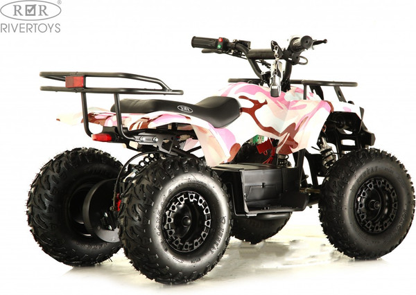 Изображение товара Детский квадроцикл RiverToys Tiki Lux Камуфляж (розовый)