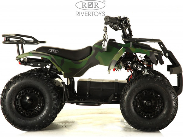Изображение товара Детский квадроцикл RiverToys Tiki Lux Камуфляж (зеленый)