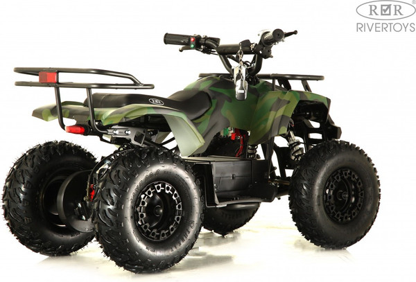 Изображение товара Детский квадроцикл RiverToys Tiki Lux Камуфляж (зеленый)