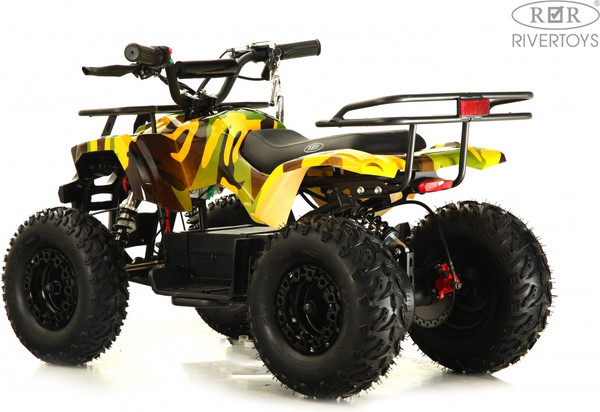 Изображение товара Детский квадроцикл RiverToys Tiki Lux Камуфляж (желтый)