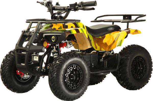 Изображение товара Детский квадроцикл RiverToys Tiki Lux Камуфляж (желтый)