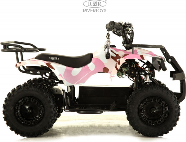 Изображение товара Детский квадроцикл RiverToys Tiki Камуфляж (розовый)
