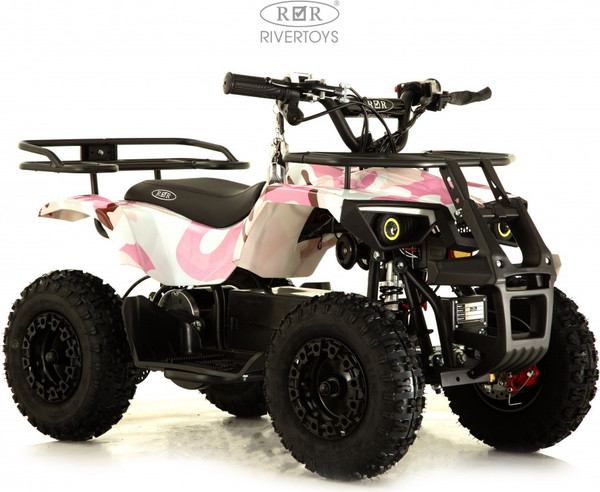 Изображение товара Детский квадроцикл RiverToys Tiki Камуфляж (розовый)