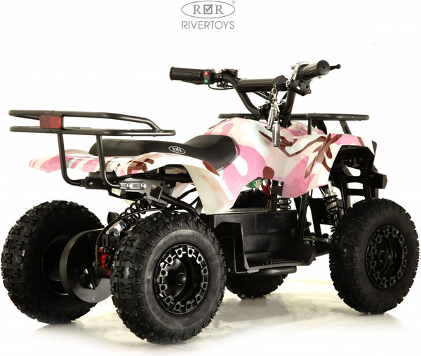 Изображение товара Детский квадроцикл RiverToys Tiki Камуфляж (розовый)