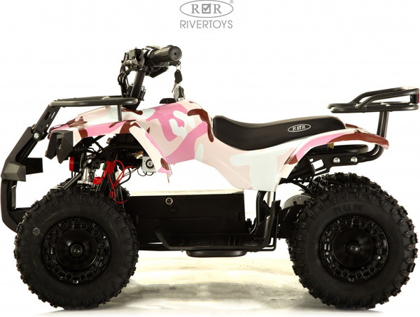 Изображение товара Детский квадроцикл RiverToys Tiki Камуфляж (розовый)