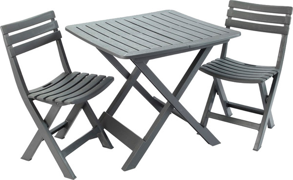 Изображение товара Комплект садовой мебели Ipae Progarden Camping SET018AN (антрацит)