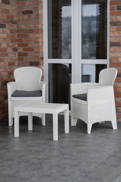 Изображение товара Комплект садовой мебели Ipae Progarden Akita / AKTC12BI (белый)