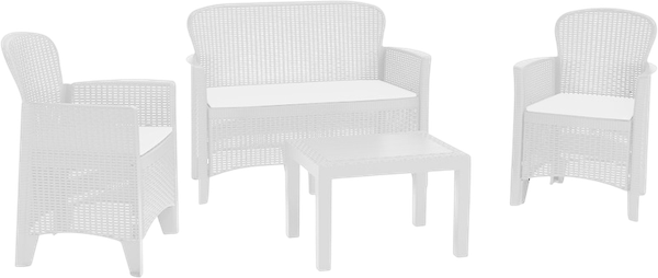 Изображение товара Комплект садовой мебели Ipae Progarden Jungle JUN06CBI (белый)