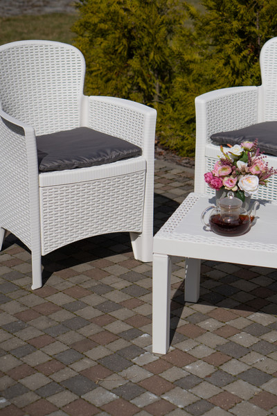 Изображение товара Комплект садовой мебели Ipae Progarden Jungle JUN06CBI (белый)