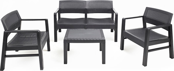 Изображение товара Комплект садовой мебели Ipae Progarden Kilimanjaro KIL08CCA (антрацит)