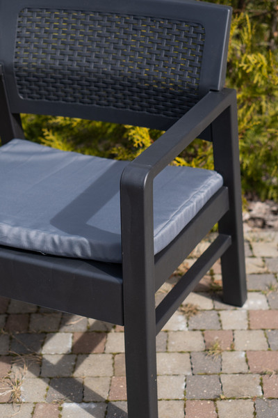 Изображение товара Комплект садовой мебели Ipae Progarden Kilimanjaro KIL08CCA (антрацит)