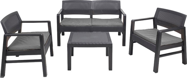 Изображение товара Комплект садовой мебели Ipae Progarden Kilimanjaro KIL08CCA (антрацит)