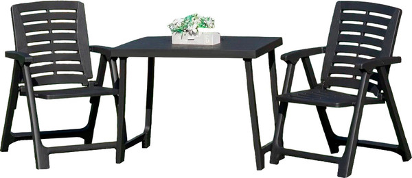 Изображение товара Комплект садовой мебели Ipae Progarden Pik Nik / PIK20CAN (антрацит)