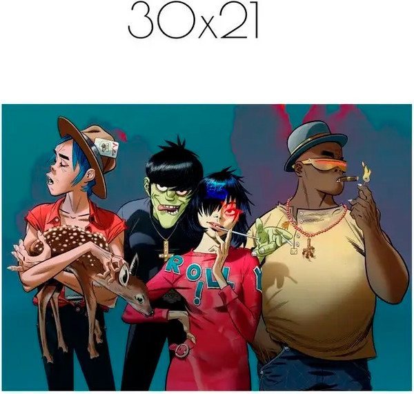 Изображение товара Постер Citydecor Gorillaz 2 (21x30)