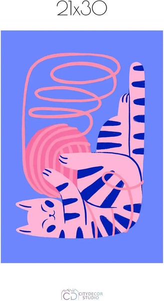 Изображение товара Постер Citydecor Котик 6 (21x30)