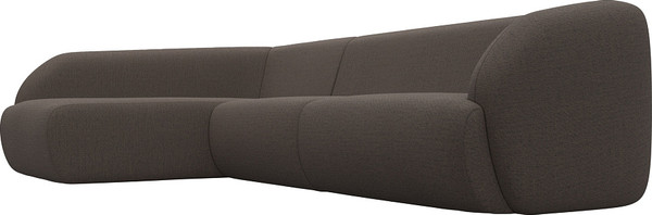 Изображение товара Диван угловой Лига Диванов Лига-041 левый / 124714L (рогожка амур коричневый)