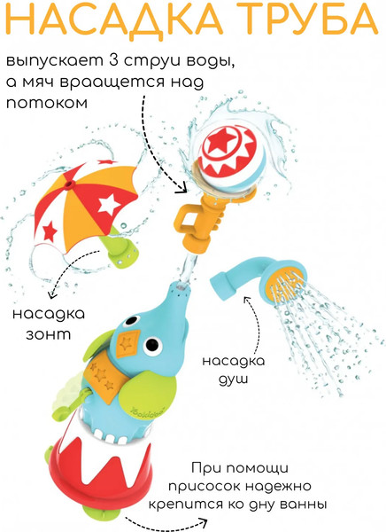 Изображение товара Игрушка для ванной Yookidoo Слоненок-цирковое представление 40416
