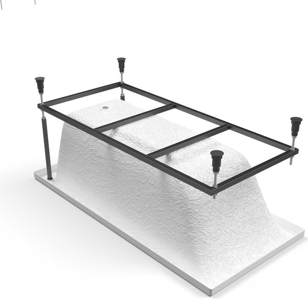 Изображение товара Ванна акриловая Cersanit Lorena 150x70 с ножками со смесителем Brasko Black однорыч. (с сифоном Prime)