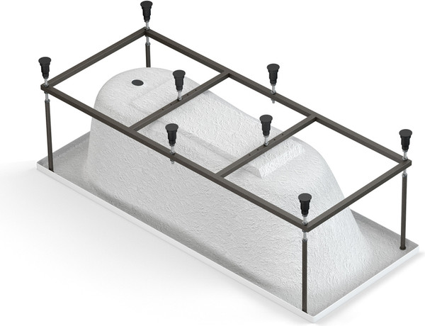 Изображение товара Ванна акриловая Cersanit Nike 170x70 с ножками со смесителем Brasko Black однорыч. (с сифоном Prime)