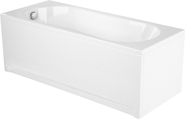 Изображение товара Ванна акриловая Cersanit Nike 170x70 с ножками со смесителем Brasko Black однорыч. (с сифоном Prime)