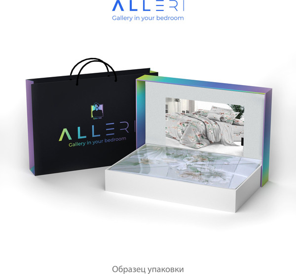 Изображение товара Комплект постельного белья Alleri Сатин Premium 2сп с евро max простыней / СП-295