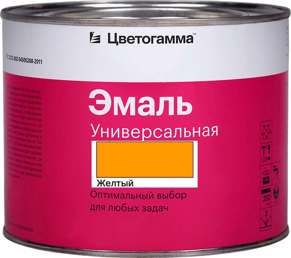 Изображение товара Эмаль Цветогамма ПФ-115 ТУ (800г, желтый)