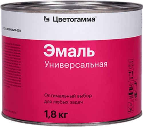 Изображение товара Эмаль Цветогамма ПФ-115 ТУ (1.8кг, черный)
